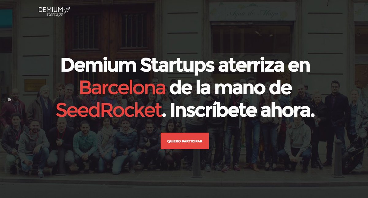 Jorge_Dobon's tweet photo. En nuestro blog contamos lo felices que estamos de arrancar 'Demium by SeedRocket' en Barcelona: https://t.co/ApxSnjbtIv https://t.co/AiRmp4I0gl