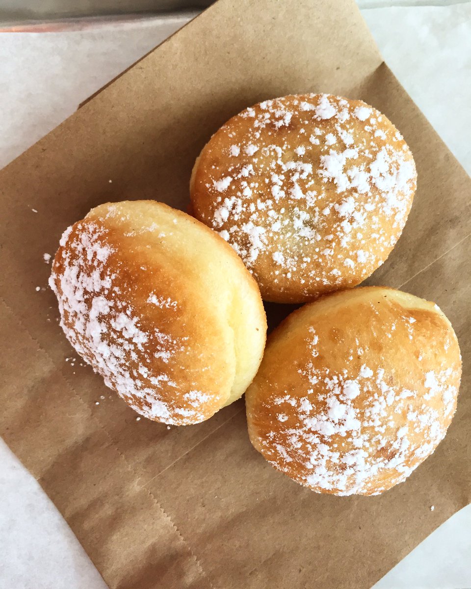 These little pillows are Emily's sufganiyot ✨Quince jam-filled, donuts for Chanukah, December 26 - New Years Day at 10am 'til we sell out
