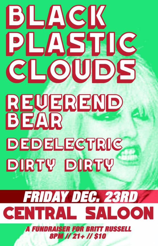 This Friday! <a href="/CentralSaloonWA/">The Central Saloon</a> w/ <a href="/ReverendBear/">Reverend Bear</a> <a href="/DedElectric/">DedElectric</a> &amp; <a href="/sodirtydirty/">Dirty Dirty</a>!!! Great bands &amp; fundraiser for our close friend. We love you!!
