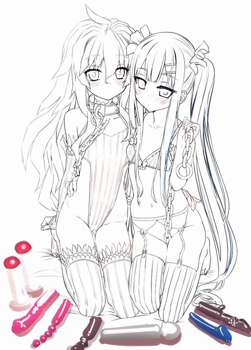 鎖と首輪を修正することにしたので、まずは線画を修正することに
金具や鎖をレイヤー分け→位置をずらしたり、微回転させたりして修正→線画にあわせてマスクを修正 