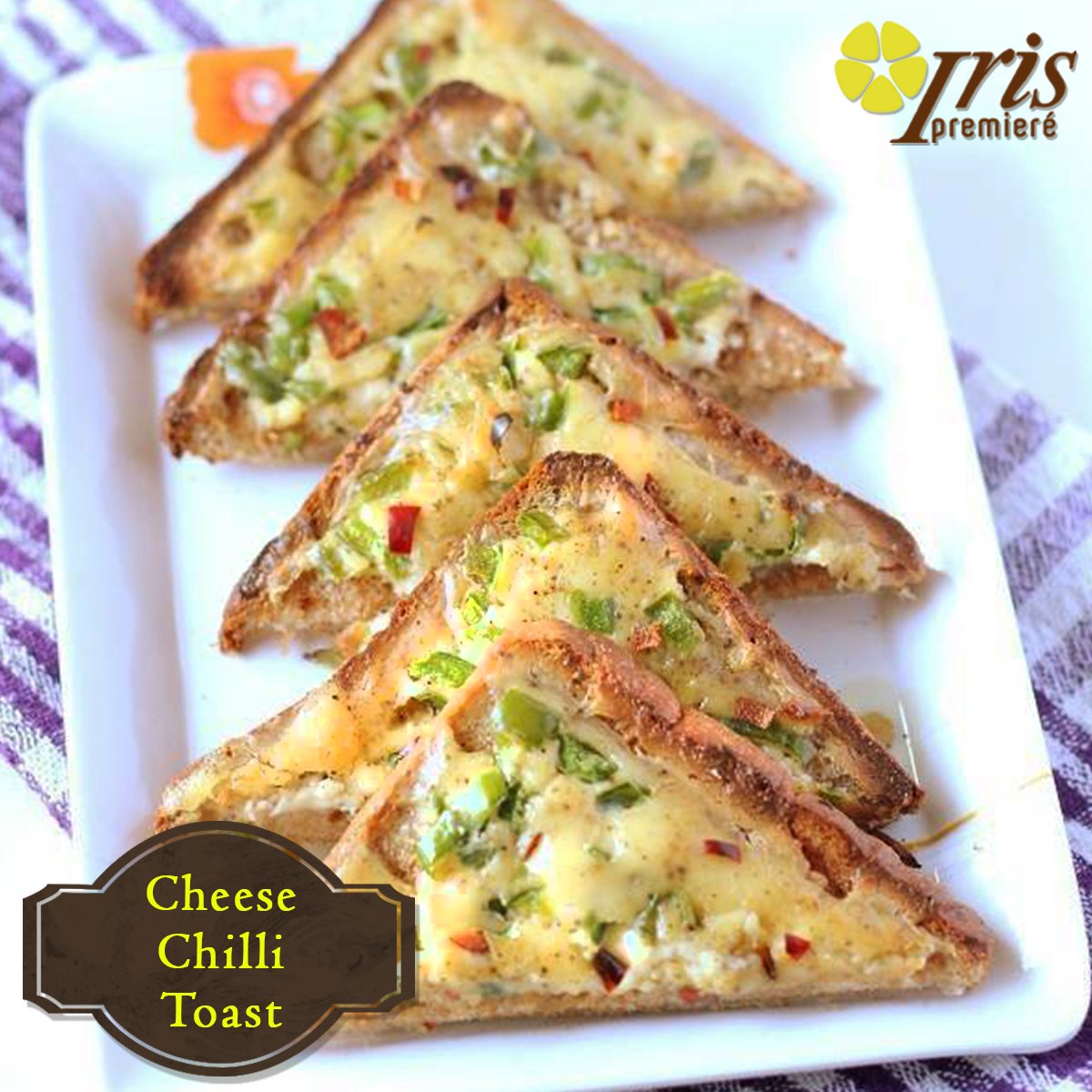 Indulge in these cheesy delight #cheesechillitoast, a nice cheesy treat for all the cheese lovers! at #IrisPremiere #Ahmednagar