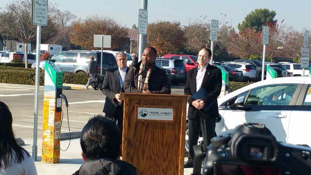 Speaking while getting my car charge at FYI yesterday - New charging stations for public to use