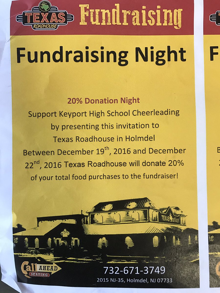 Keyport_Cheer's tweet image. While you're out shopping, eat at Texas Roadhouse and show this picture to your server to help our team!!