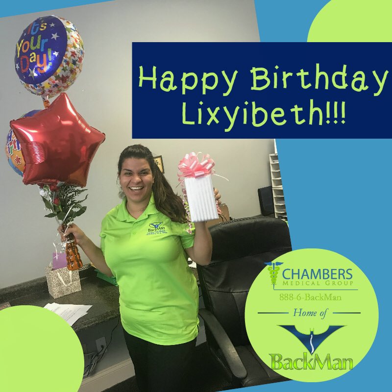 BackManSpinal's tweet photo. Happy Birthday to our very own Lixyibeth Garcia!!! Her sense of humor and hard work make working with her fun! #HappyBirthday https://t.co/FPaWFHY7vj