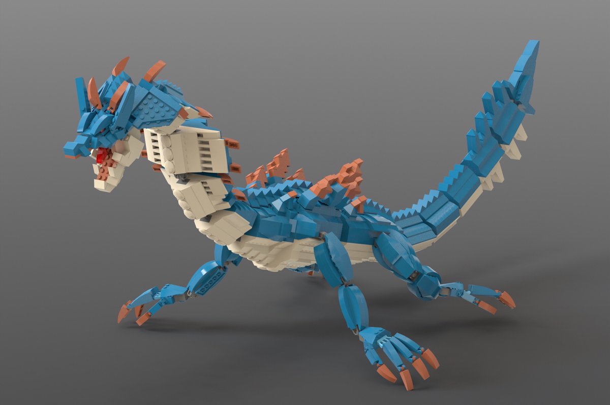 オダカマサキ オドンガー大佐 レゴデジタルデザイナーにて ラギアクルス 一番好きなデザインのモンスター 初めて水中で戦ったときの絶望は はじめたばかりの頃 リオレウスに遭遇して以来だったなw モンハン Lego