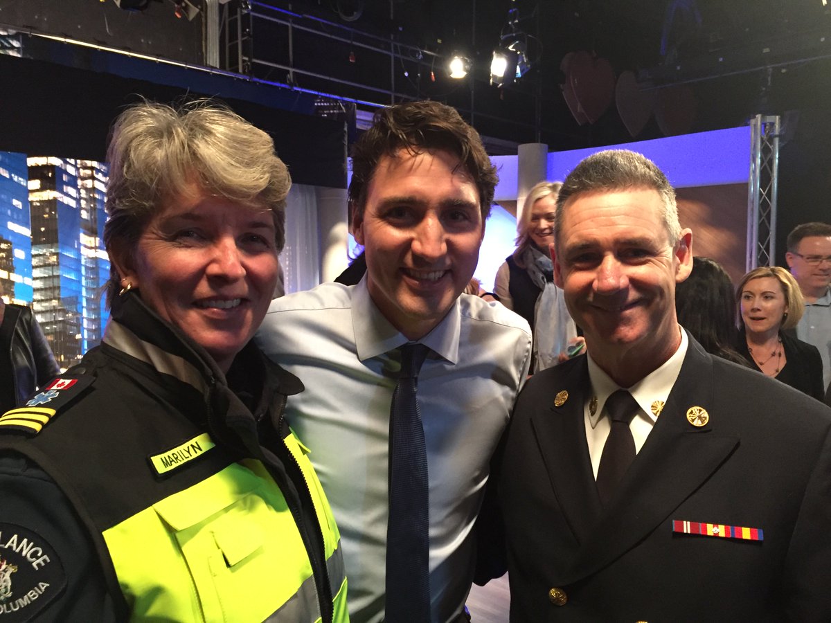 BC_EHS's tweet image. PM @JustinTrudeau thanked all emerg. responders for their extraordinary, life-saving efforts throughout this OD crisis. #TrudeauTalk2016