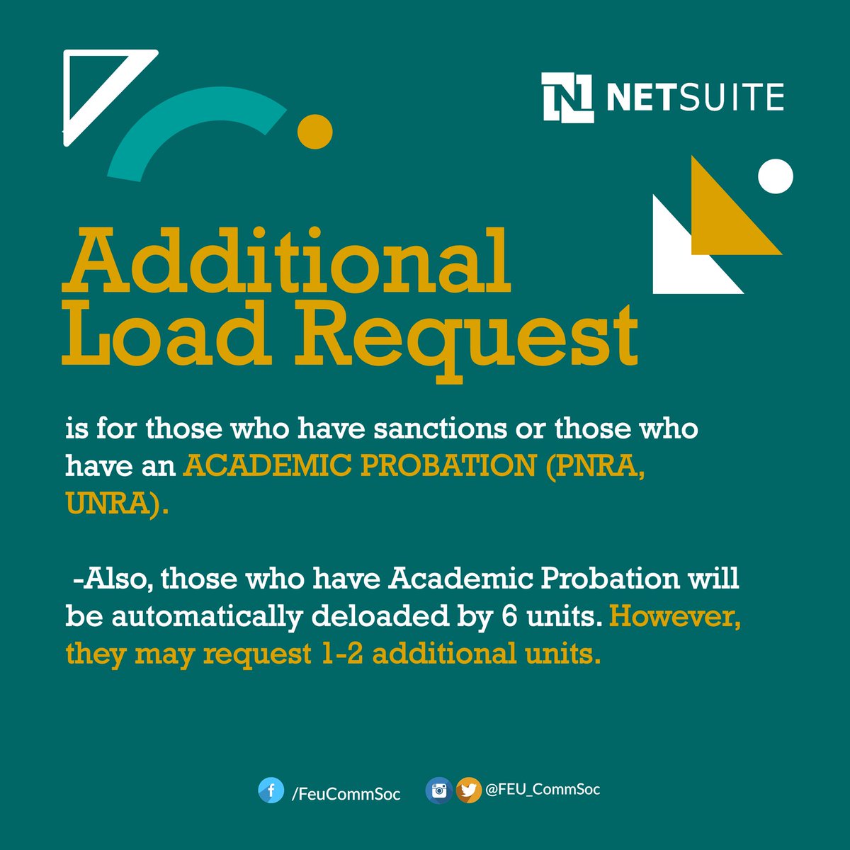 FEU_CommSoc's tweet photo. Regarding overload and additional load requests, cross enrollees and lieu course. #edERP https://t.co/LaOGJam75e