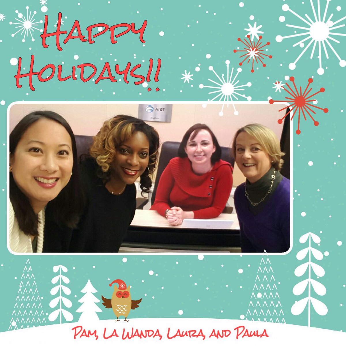 PamC_MDP's tweet photo. From our telepresence to yours:
Wishing our awesome participants a fabulous holiday season! #attemployee #dallas2016mdp #2016mdp https://t.co/iLj67F8jpW