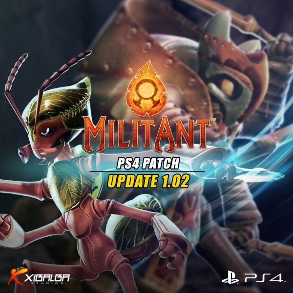 The patch 1.02 is now available for PS4! Click the link to check out what's new in MilitAnt.#MilitAntGame #PS4  militantgame.com/2016/12/20/pat…