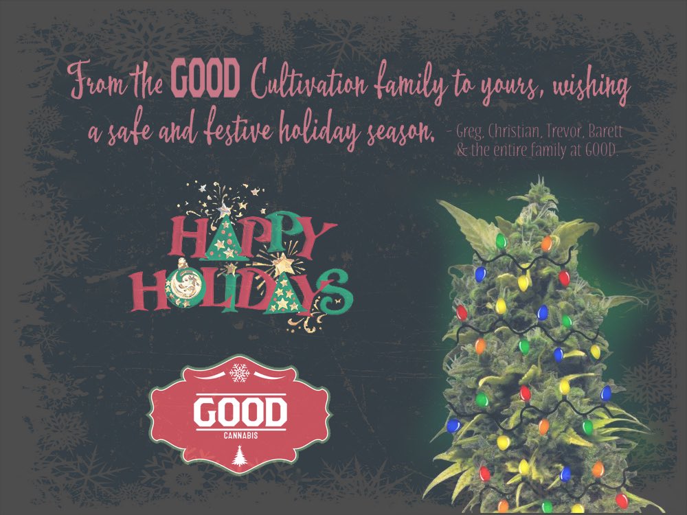 goodakcannabis's tweet photo. Happy Holidays! 💚
#goodcannabis #goodakcannabis #goodak #goodbuds #goodcultivation #goodteam #merrychristmas #HappyHolidays #alaskacannabis https://t.co/FemGEQvGtx