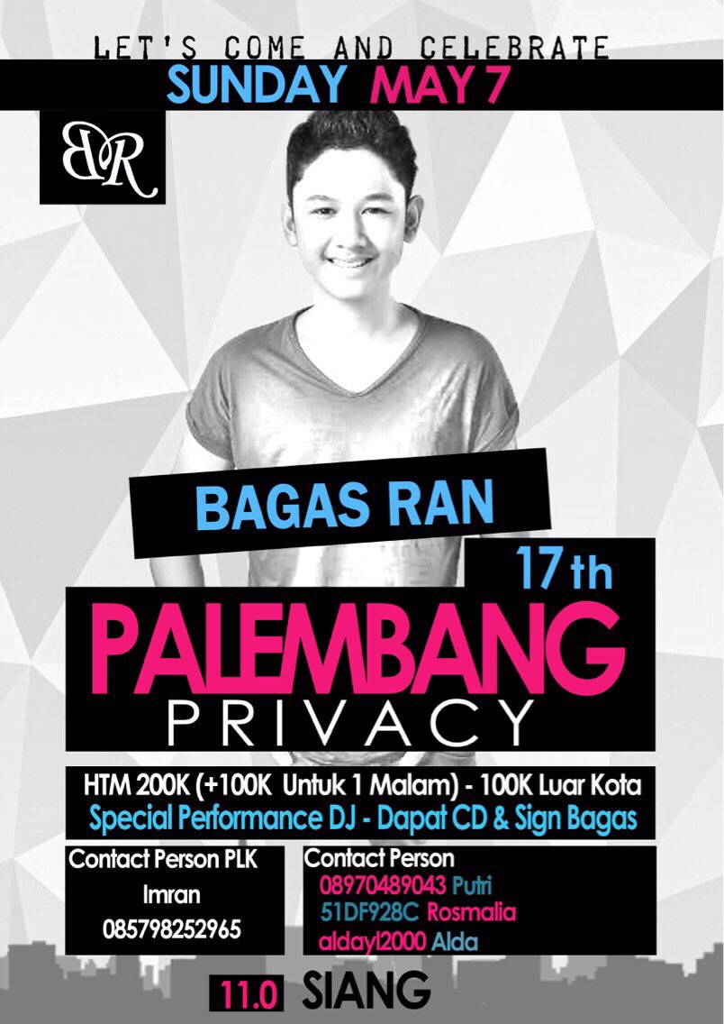 bagasrds's tweet photo. Hallo BLovers. Ikut yuk Birthday Party aku di palembang. Acaranya bakalan seru loh. Bisa di cek di @bagasrdsINFO &amp; @BLPalembang terimakasih https://t.co/QWybKay5HA