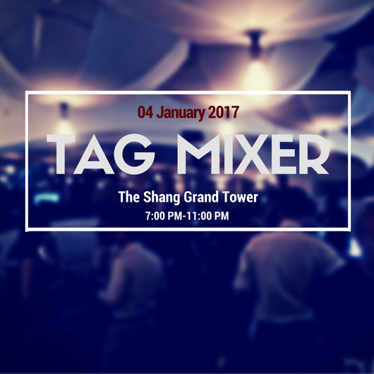 tagcashcom's tweet photo. Come and join us on our mixer next year at The Shang Grand Tower! Get your FREE pass here - https://t.co/2cEn893fok
See you! :) https://t.co/1UF1BRBjz4