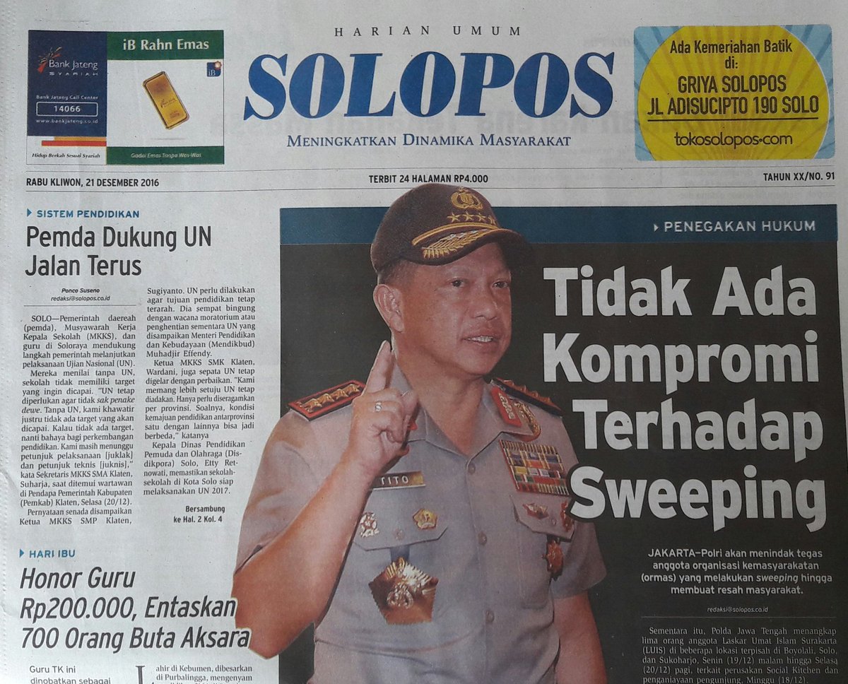 PolresKra's tweet photo. Kapolri: Tidak ada kompromi terhadap sweeping!! https://t.co/RZSkprjbhy