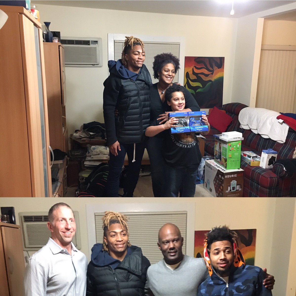 <a href="/EveryNationNJ/">Every Nation NJ</a> gives a big shout out to @BusterSkrine for making this family's holiday special. 🎁 #jets #pureclass