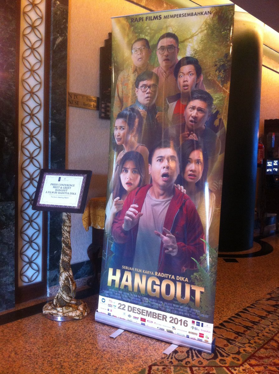 We are going to have Press Conference of Hangout, the long awaited movie by <a href="/radityadika/">raditya dika</a>. So excited!😊