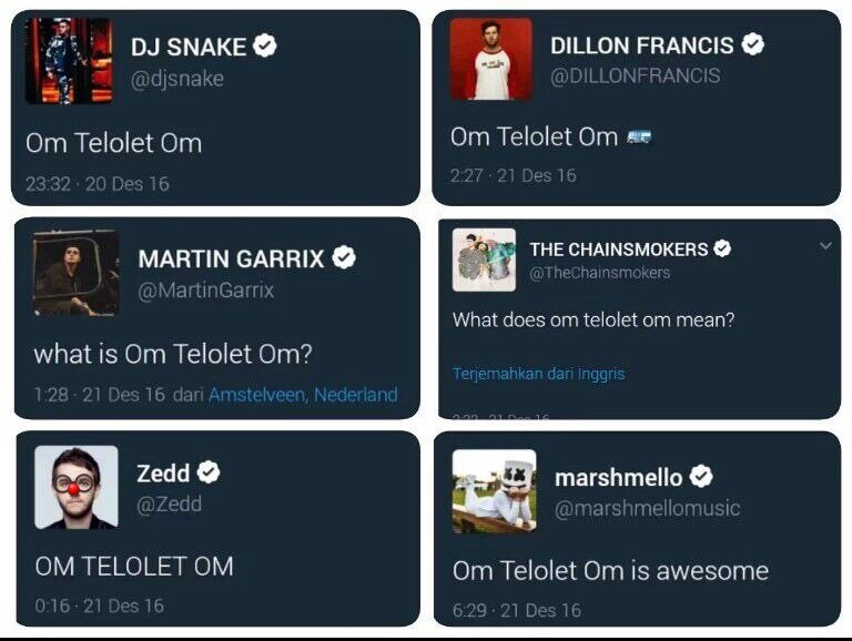 Netverseid's tweet photo. Kayanya para DJ dunia bakal berebut bikin lagu Om Telolet Om nih commenters 😂😂 https://t.co/tDuRH65h5W