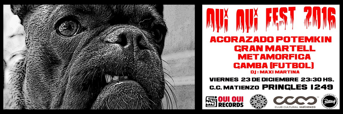 Este Viernes Oui Oui Fest en el <a href="/cc_matienzo/">Club Cultural Matienzo</a>  y Feliz Navidad!! <a href="/AcorazadoRock/">Acorazado Potemkin</a> <a href="/GranMartellOk/">@GranMartell</a>