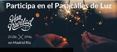 Hoy a las 19 horas se celebra el solsticio de invierno con un desfile de luz en Puente del Rey (Madrid Río). madridcultura.es/evento/7375/pa…