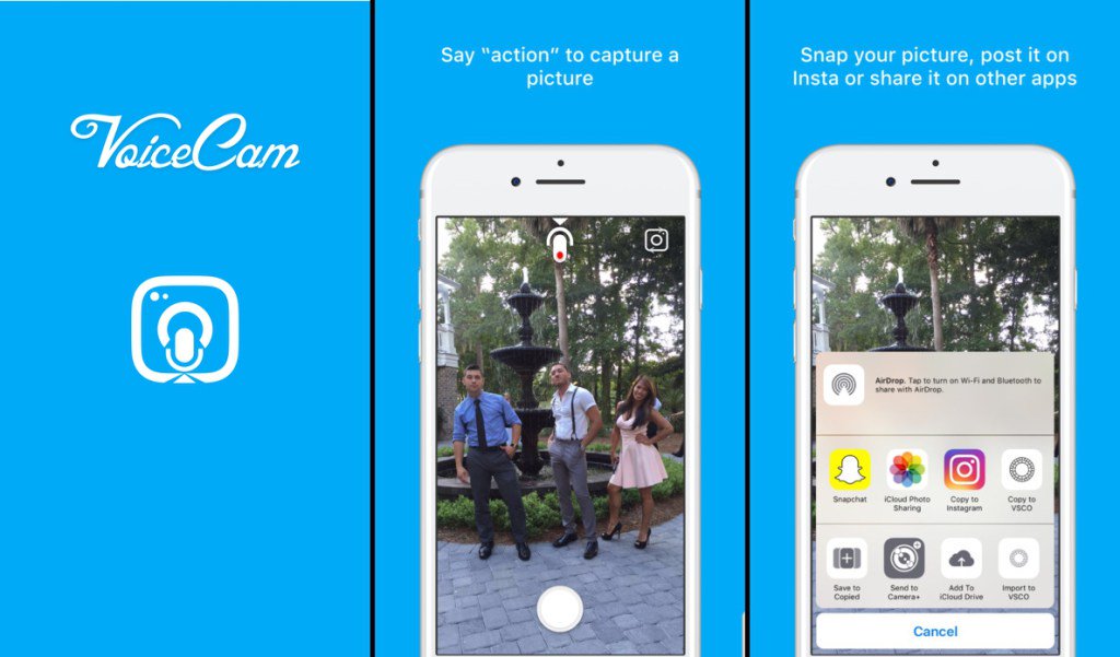 تطبيق VoiceCam على آيفون لإلتقاط صورة شخصية بصوتك goo.gl/c8P93A