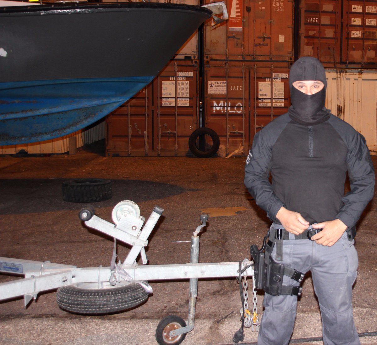 Israeli maritime #police unit with #imidefense drop leg platform and level 2 retention holster for #glock 19