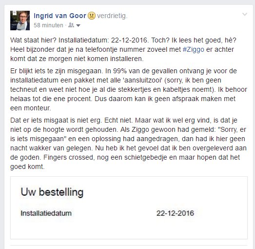 Gedeelde smart is halve smart, toch? #ziggo #klantenservice