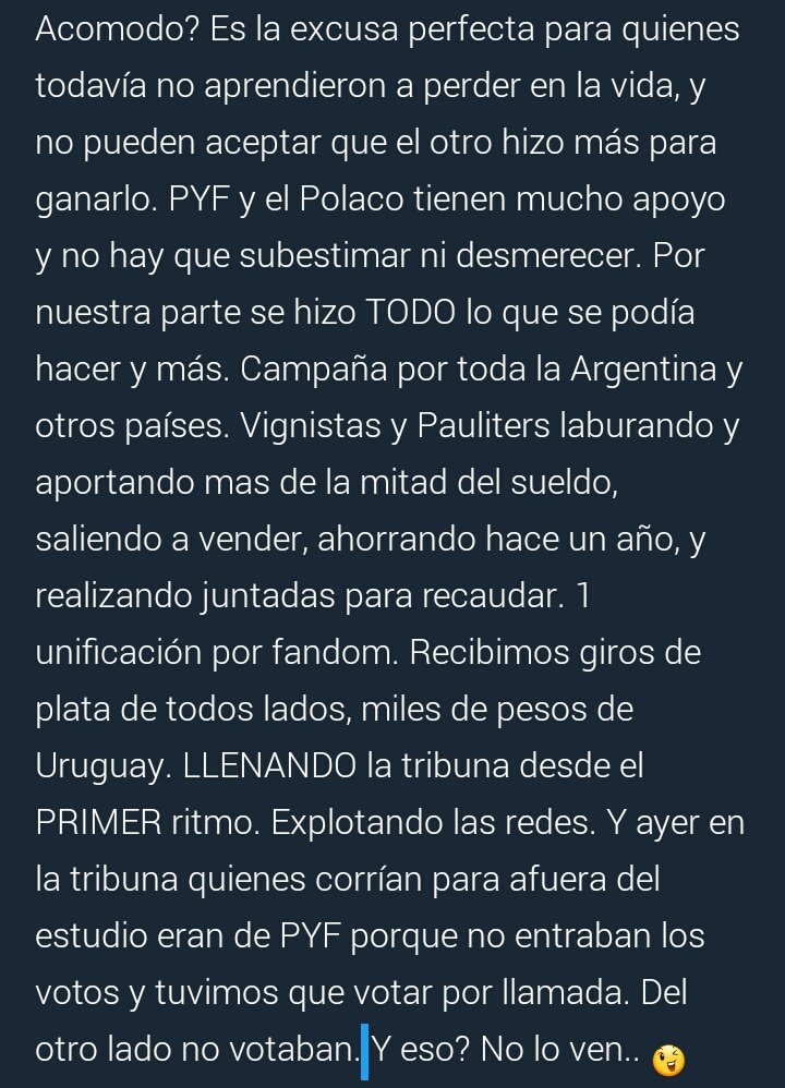 NewsVigna's tweet photo. ¿Acomodo? No, fandoms que dejaron TODO. En la tribuna teníamos entre $2000 y $3000 por celular.
El que gana festeja, el que pierde se queja. https://t.co/nRSEykRNXS