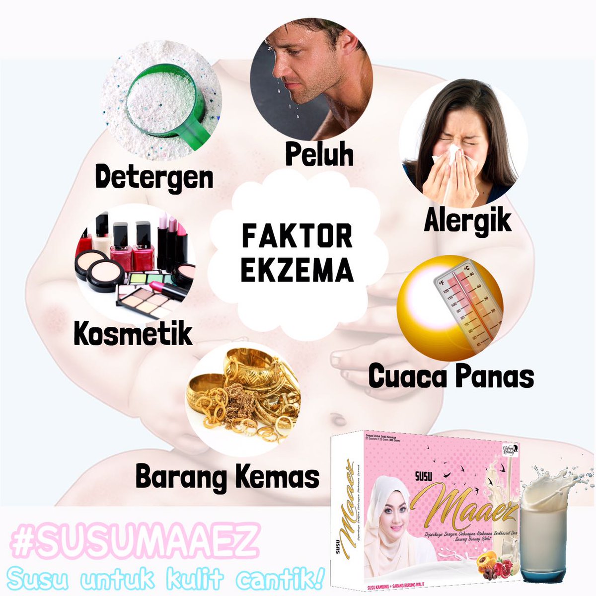 ButikMieyrah's tweet photo. Nahh Mira share sikit faktor ekzema .

Nak rawat ekzema ? Jom cuba #susumaaez . In sha Allah dgn izin Allah takde yang mustahil . https://t.co/hhW4qc3BQY