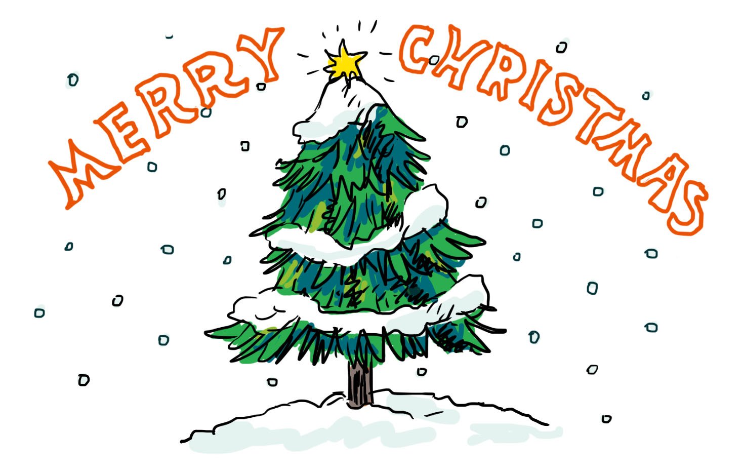 توییتر Artgym Ochabi در توییتر もうすぐクリスマスですね 街に行くとクリスマスグッズやラッピング用品がたくさん売られています プレゼントに添えるカードにちょっとイラスト がついていたら喜んでもらえるかも 今回は簡単にかける ツリー イラストの描き方を