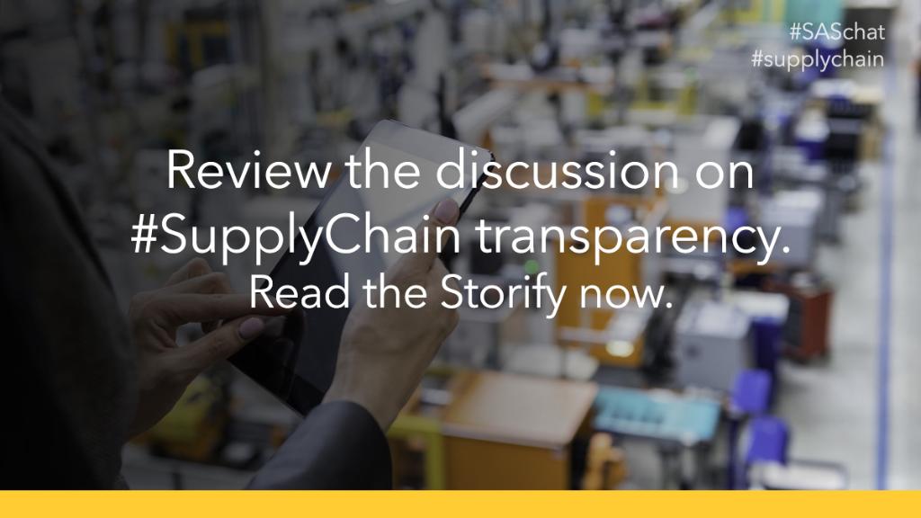 sas_nordic's tweet image. View the highlights of our #saschat on #supplychain transparency now, via #storify:
2.sas.com/60118MSd3