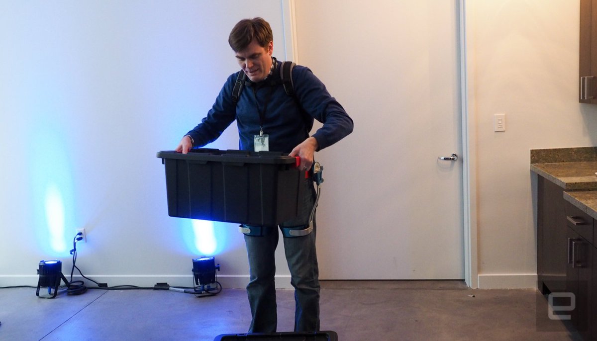 engadget's tweet photo. Hyundai wants to make exoskeletons cheaper https://t.co/G6aQFFJSbJ https://t.co/SzsjhXTvsj