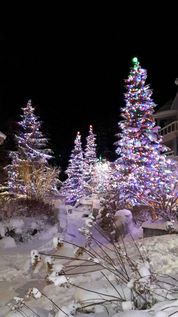 Whistler has been turned into a magical winter wonderland with fresh snow &amp; colourful lights! <a href="/GoWhistler/">Tourism Whistler</a> <a href="/HelloBC/">Super, Natural British Columbia</a> <a href="/ExploreCanada/">Canada</a> #Holidays