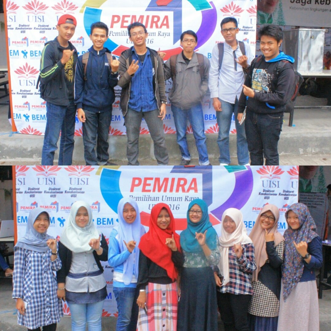dirmawaUISI's tweet photo. Atmosfer pesta demokrasi mulai berhembus kencang menyemarakkan PEMIRA UISI 2016. Sudahkah Anda memberikan suara?

#pemirauisi2016 https://t.co/juE1dvbzCk
