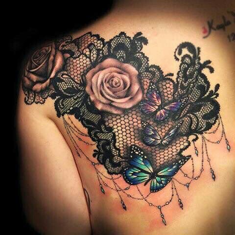 #tattoo #TattooDesigns #tattooart #rose #roses #rosestattoo #butterfly #Butterflies