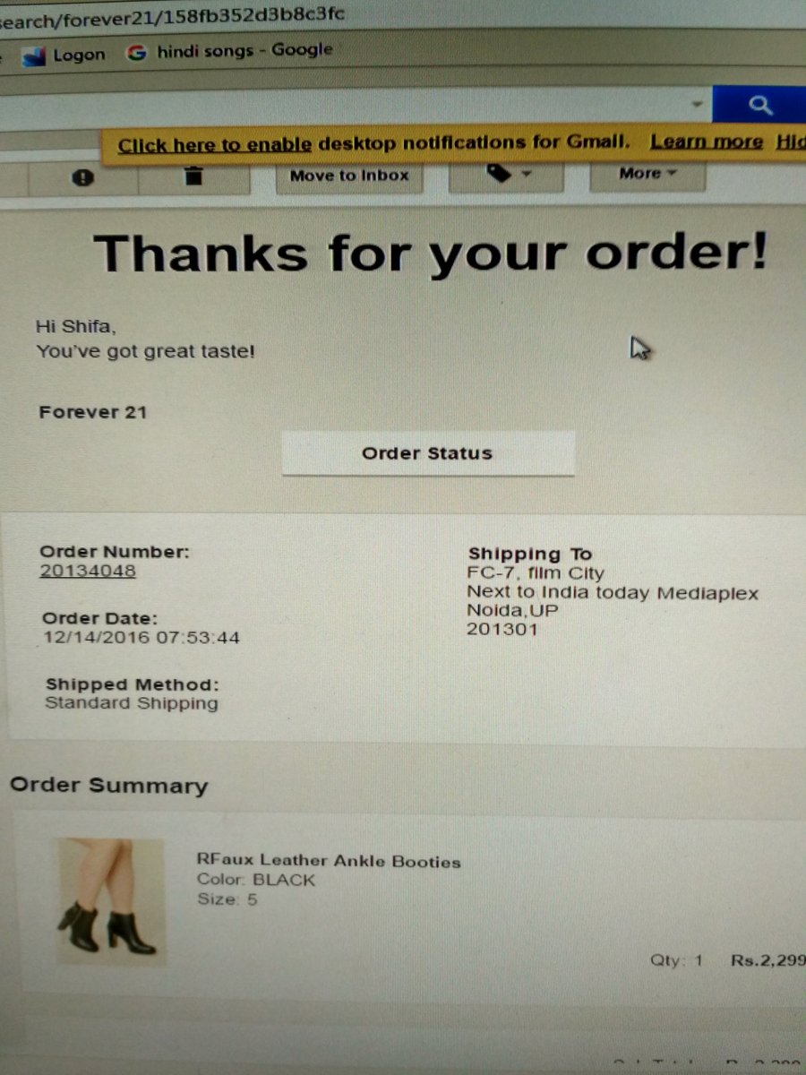 SarcasmChachi's tweet photo. @Forever21 Your website in india is so lethargic. My mails are not being answered. Kindly resolve my queries for order no. 20134048 https://t.co/uxpJYnT9Kd
