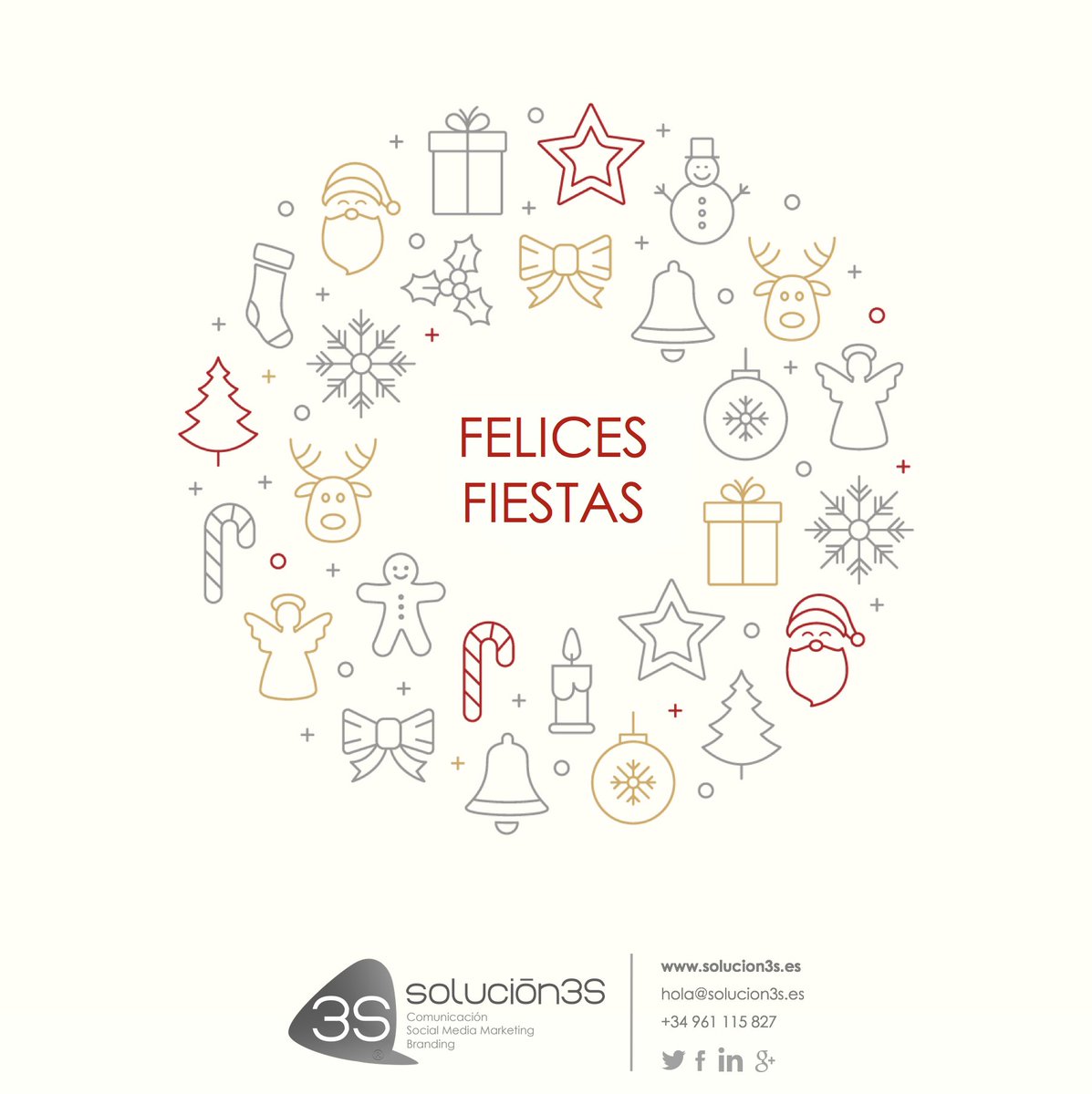solucion3S's tweet photo. Que en este nuevo año tengas cien razones para reír, un sueño por el que vivir y ningún motivo para sufrir. ¡FELICES FIESTAS! https://t.co/3EcshqwE6q