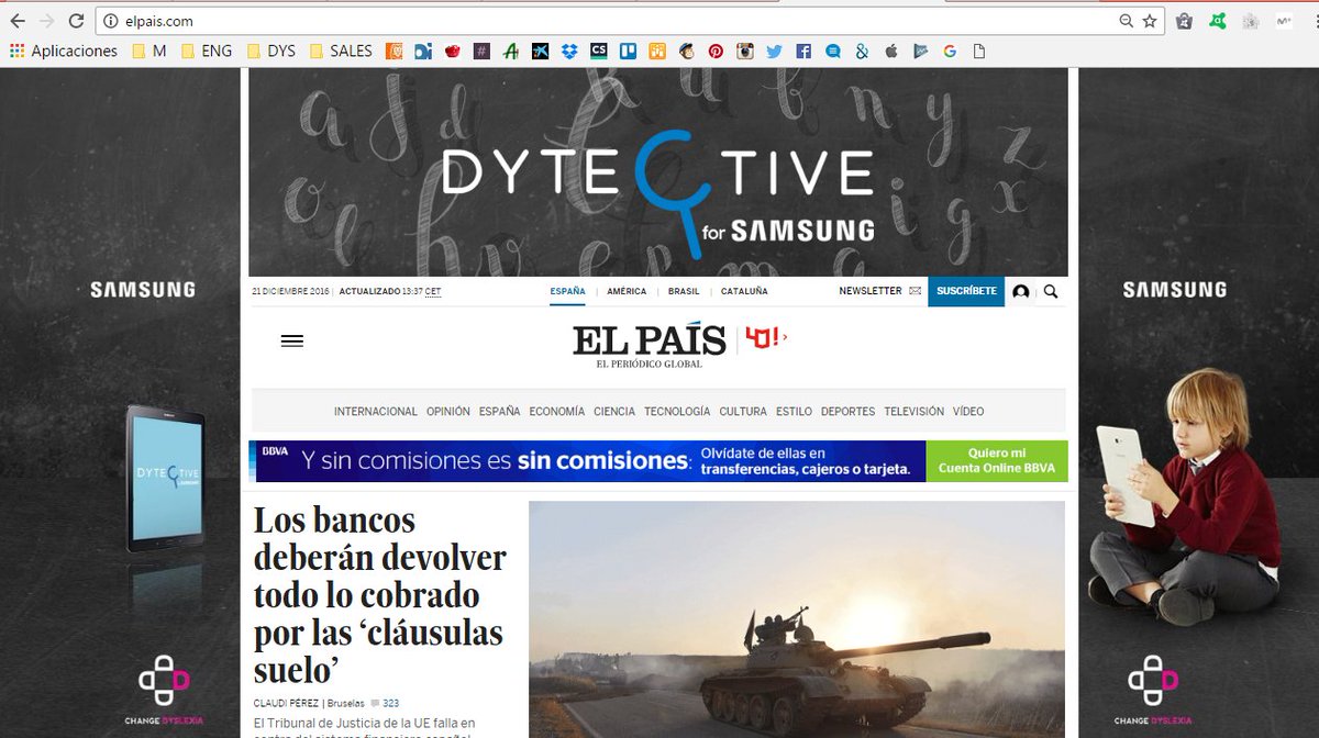 changedyslexia's tweet image. Hoy #dytectiveforSamsung en todas las páginas de @elpais_espana! @luzrello Una tremenda acción @SamsungEspana! #TecnologíaConPropósito