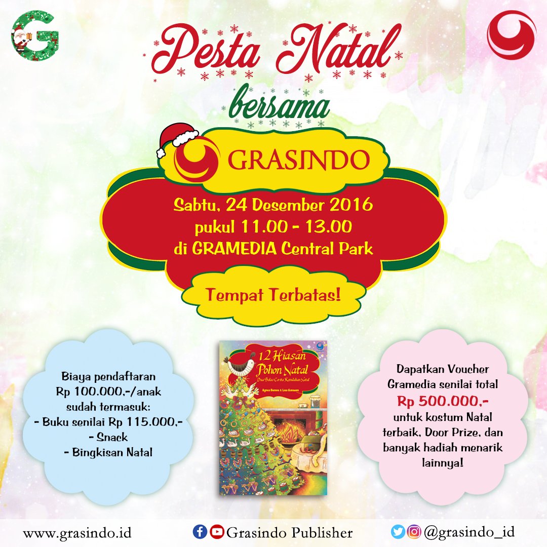 grasindo_id's tweet photo. Tunggu apa lagi #SobatGrasindo?? Yuk rayakan Natal bersama kami!
Segera daftarkan dirimu di nomor di bawah ini 021 - 5698370-71 @gramediaCP https://t.co/a7kfvBS4i7