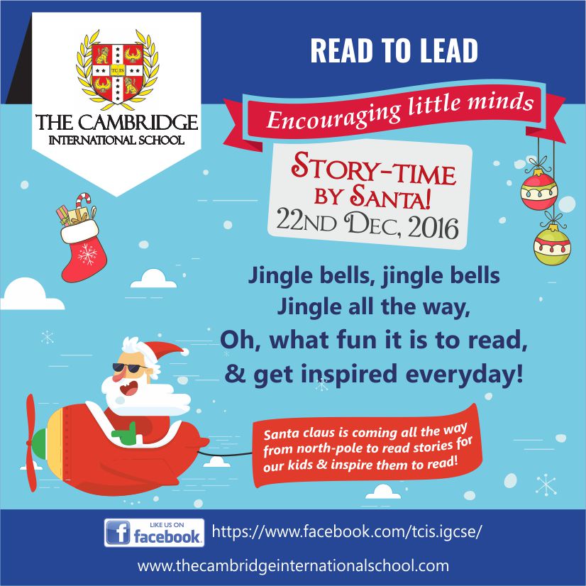 TCIS_IGCSE's tweet image. #Santaclaus is coming all the way from north-pole to read #stories for our #Pre-K #kids &amp;amp; #inspire them to read!