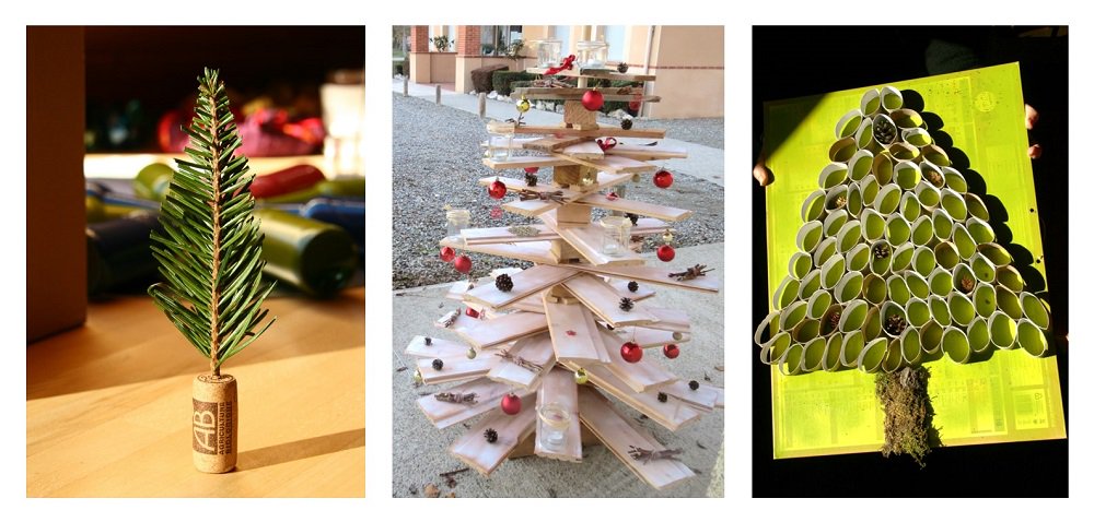 Quelques idées de sapin #recyclés pour #Noël merci aux salariés #ecocert #homemade #diy #recycle