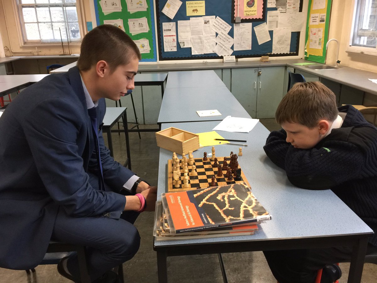londonnautical's tweet photo. Year 13 & Year 7 Playing chess - such a beautiful thing to see #one_school #HappyHolidays https://t.co/NmNj95owhX