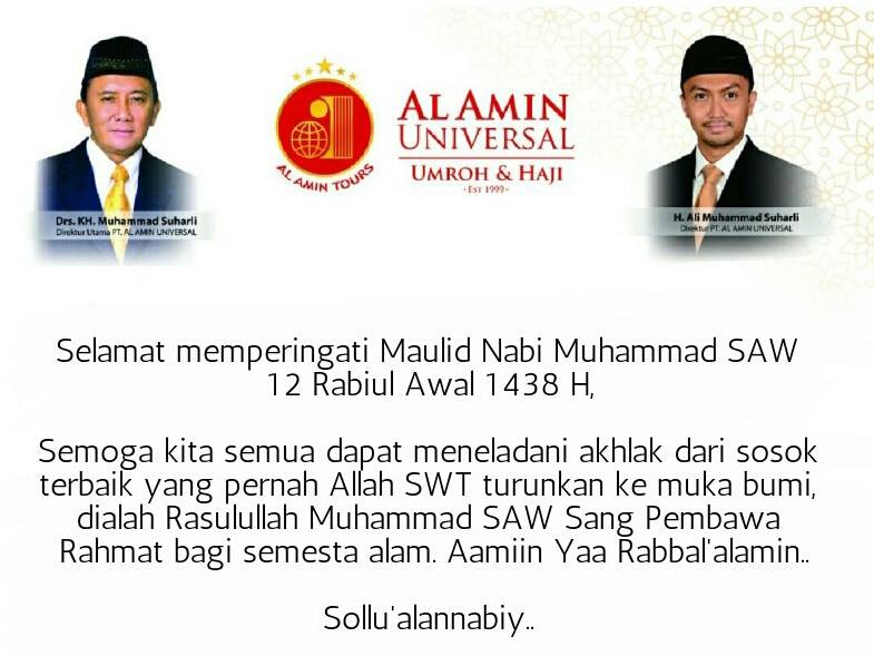 ManasikPrima's tweet photo. "Selamat memperingati Maulid Nabi Muhammad SAW, 12 Rabiul Awal 1428 H" https://t.co/ulInEwygZz