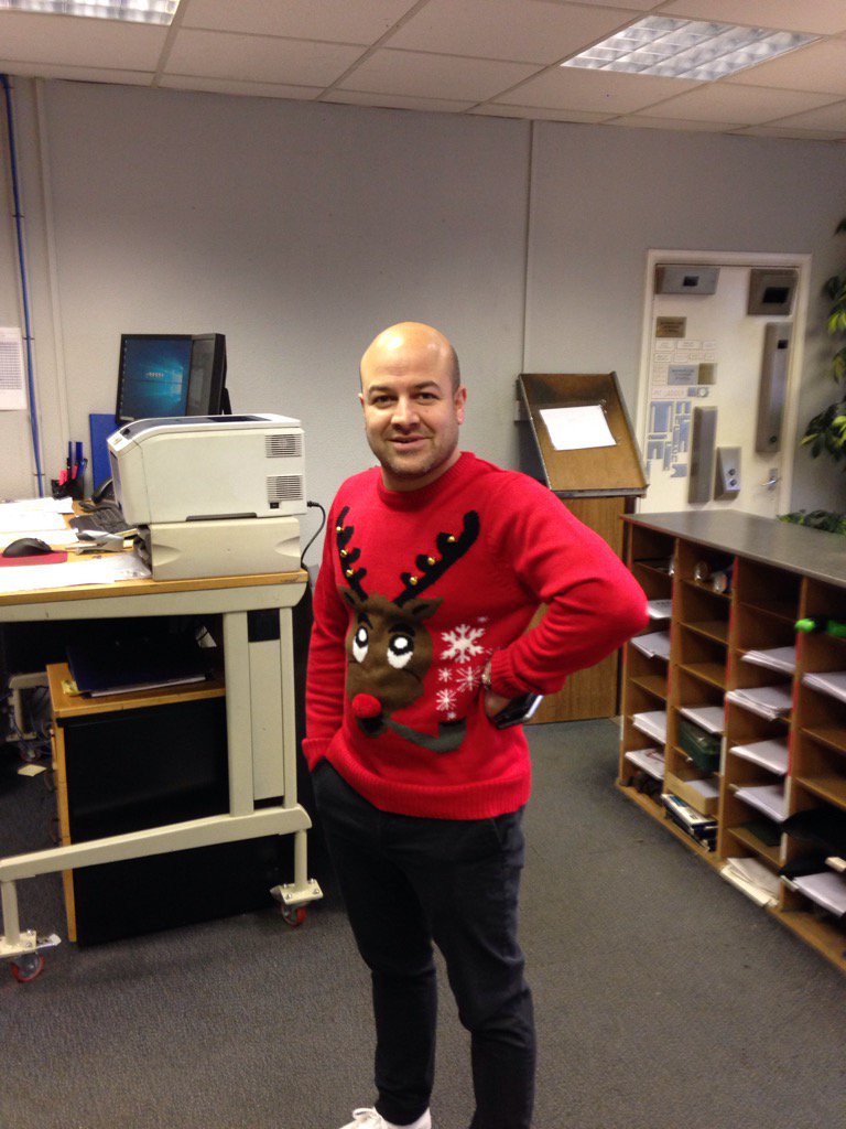 Mario <a href="/Jackson_Lifts/">Jackson Lift Group</a> showing off his Christmas jumper, doesn't he look fabulous