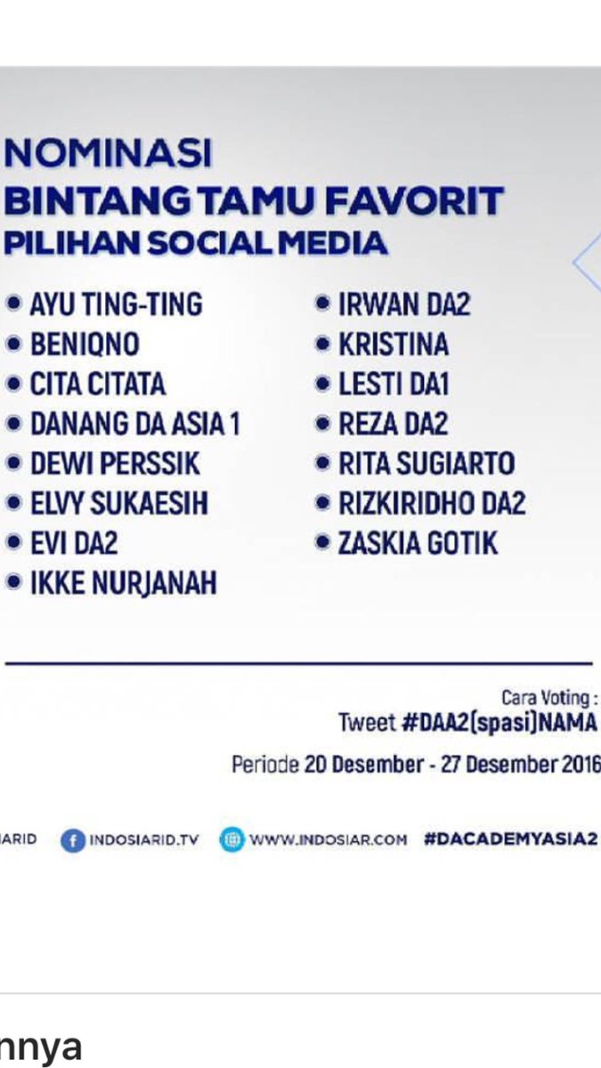 Ayokkkk kaka2 vote buat dede yah hihi makash