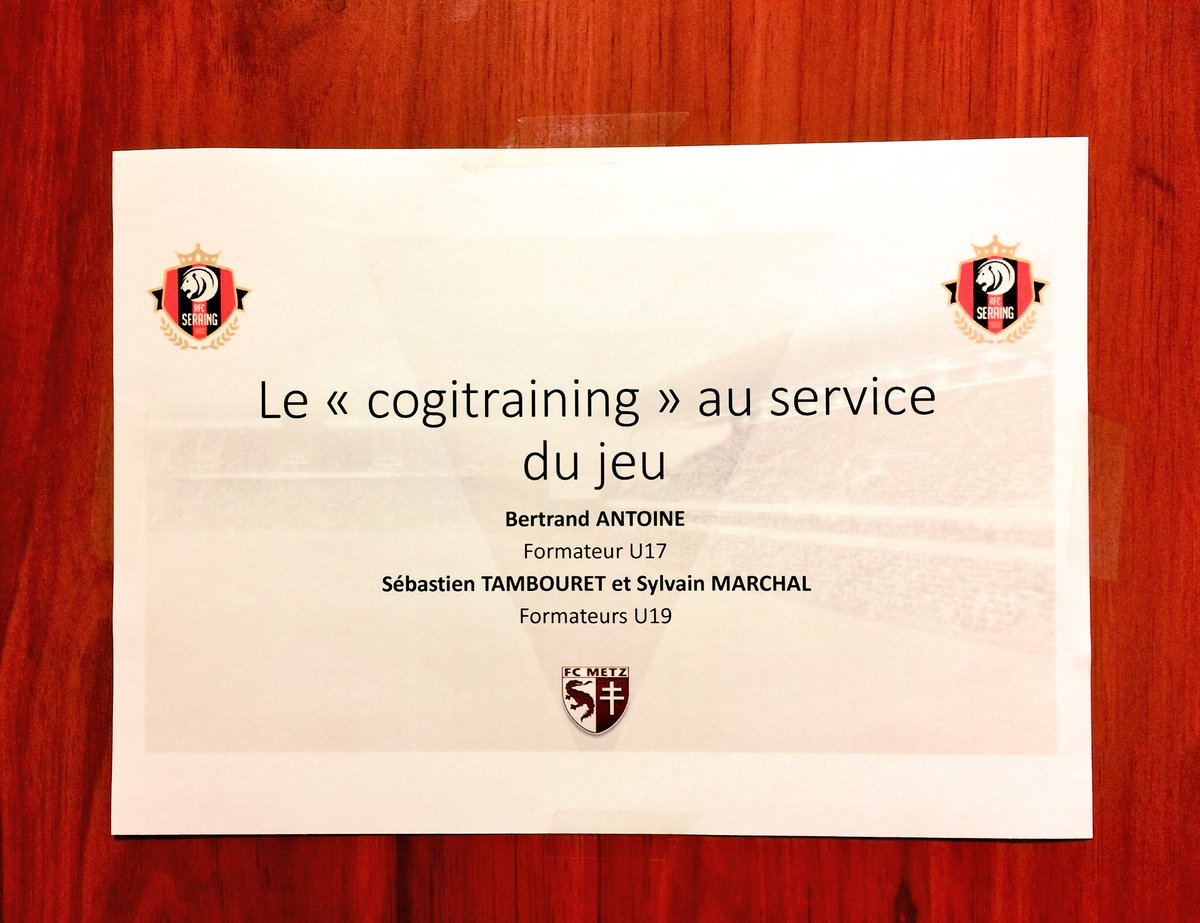 CoachBA57's tweet photo. Accueil de notre club partenaire @RFC_Seraing... présentation aux coachs de la méthode #Cogitraining ⚽️🇧🇪 #FCMetz https://t.co/SrGqemKb5o