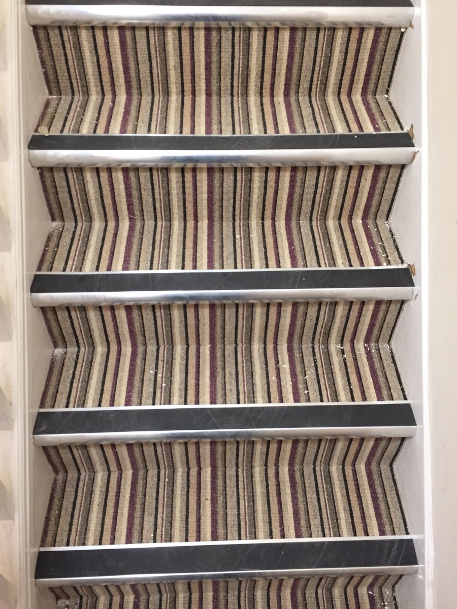 nscarpets's tweet image. Communal stairs finished in @Gradus_World GR81 , Shame they didn't fit but persistence an adaption saved the day 😖 #wool #striped #carpet