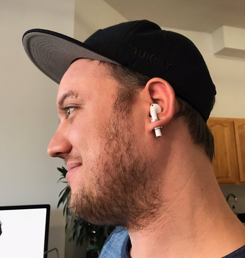 MacRumors's tweet photo. Man Turns to Body Modification to Keep AirPods Held in Place https://t.co/TtMKxAImvm by @waxeditorial https://t.co/t64ExV87IJ