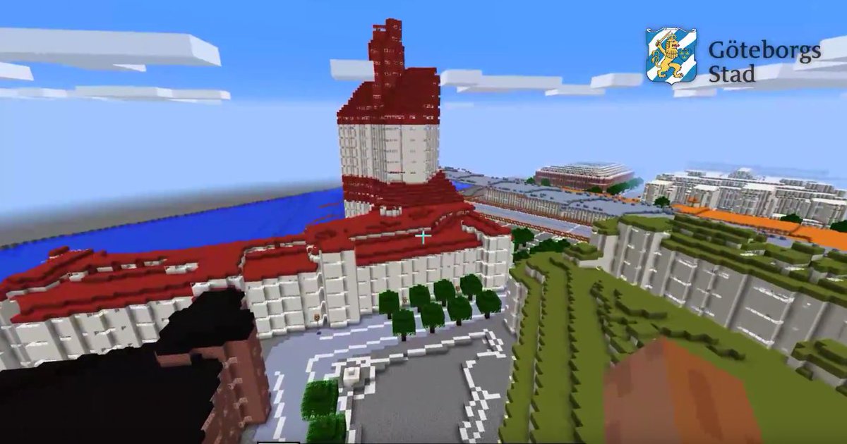Stadsbyggnadskontoret har tagit fram hela #Göteborg i dataspelet #Minecraft. Testa och tävla: goteborg.se/wps/portal/pre… #gbgftw