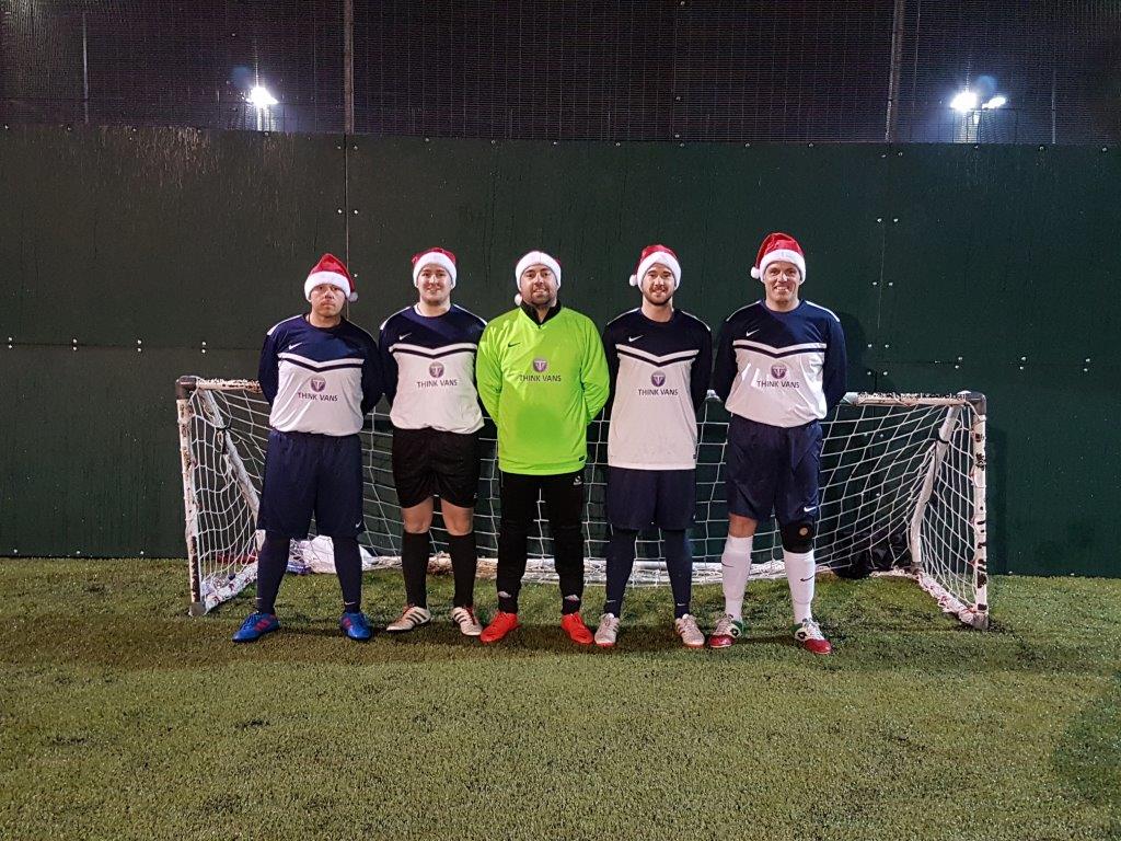 ThinkVans's tweet photo. Think Vans FC played Monday night in Festive Christmas Hats! 6-3 finishing as League Winners! #thinkwinners #welldonelads #thinkvans https://t.co/CT6HqgCasD