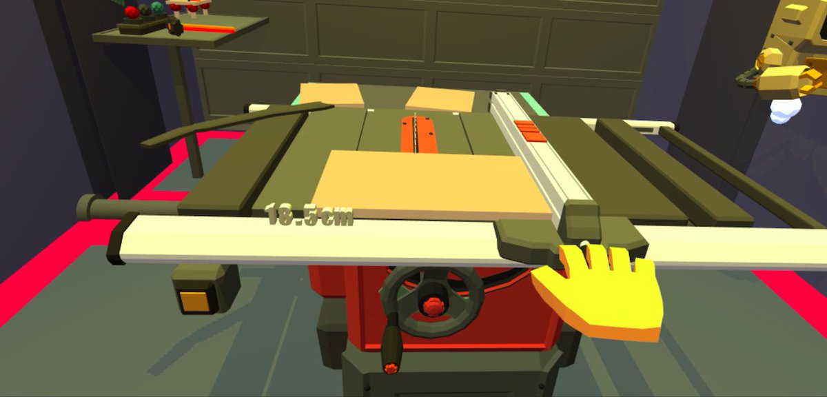 What can I make out of the 18.5cm wood? Chop and cut, I'm getting there ; )  #CRAFT #VR #VRGames #games #fun #benchsaw #fabrication