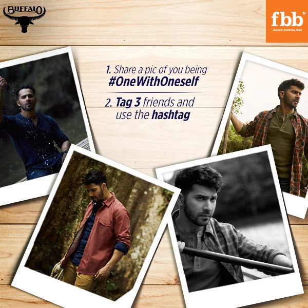 fbb_india's tweet photo. Take the #OneWithOneself Challenge with @Varun_dvn &amp; Win a Buffalo voucher worth Rs. 500, on No Minimum Purchase Amount! https://t.co/Q4RzADLeKL